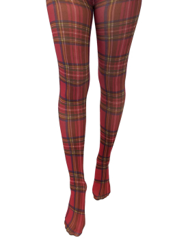 Strumpfhose Red Tartan